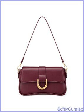 Vegan Leather Small Hobo Shoulder Bag Removable Strap Clutch Purse